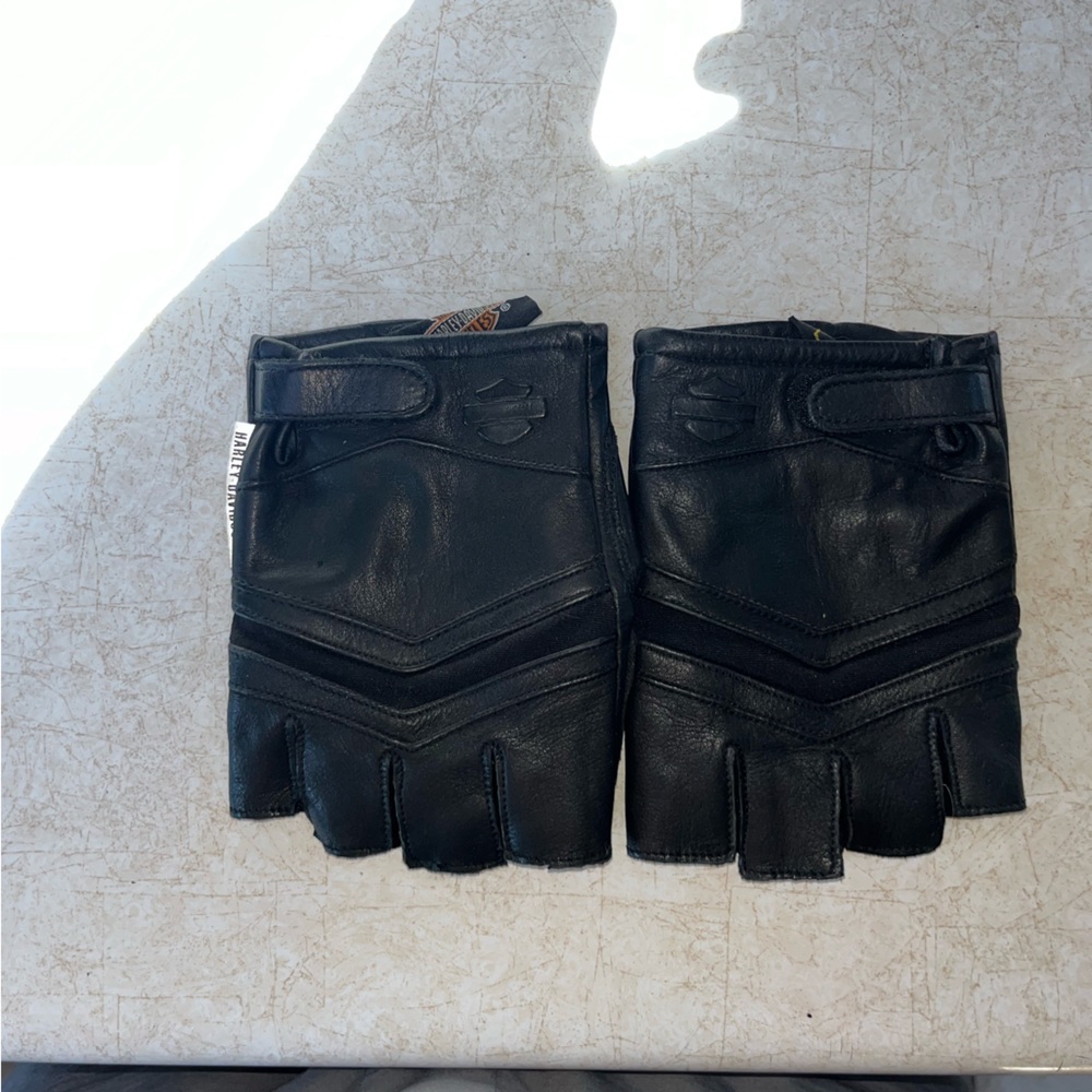 Harley Davidson Men’s Fingerless Leather Gloves size large